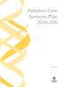 Palliative Care Services Plan 2009-2016