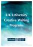 UK University Creative Writing Programs
