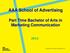 AAA School of Advertising Part Time Bachelor of Arts in Marketing Communication
