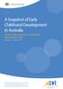 A Snapshot of Early Childhood Development in Australia