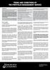 TERMS AND CONDITIONS OF THE PORTFOLIO MANAGEMENT SERVICE