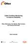 Cable Condition Monitoring to Improve Reliability