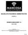 BACHELOR OF BUSINESS ADMINISTRATION