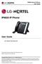 IP8820 IP Phone. User Guide. for Nortel Call Servers. IP8820 Nortel IP Phone User Guide