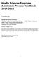 Health Sciences Programs Admissions Process Handbook 2014-2015