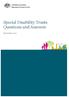 Special Disability Trusts Questions and Answers. November 2014