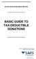 SOUTH AFRICAN REVENUE SERVICE BASIC GUIDE TO TAX-DEDUCTIBLE DONATIONS