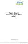 Wigan Council Corporate Debt Policy (CDP)