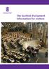 The Scottish Parliament Information for visitors