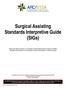 Surgical Assisting Standards Interpretive Guide (SIGs)