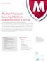 McAfee Network Security Platform Administration Course