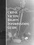 Crime Victim Rights Information Guide July 2012