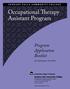 Occupational Therapy Assistant Program