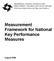 Measurement Framework for National Key Performance Measures