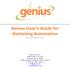 Genius User s Guide for Marketing Automation