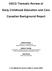 OECD Thematic Review of. Early Childhood Education and Care. Canadian Background Report