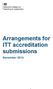 Arrangements for ITT accreditation submissions