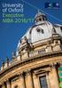 University of Oxford Executive MBA 2016/17