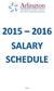 2015 2016 Teacher/Librarian/Nurse Salary Structure