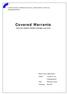 J ÖNKÖPING I NTERNATIONAL B USINESS S CHOOL Jönköping University. Covered Warrants How the implied volatility changes over time