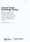 Contact Center Technology Testing