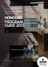 Faculty of Business and law ACCOUNTING, ECONOMICS AND FINANCE HONOURS PROGRAM GUIDE 2015