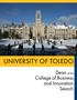 UNIVERSITY OF TOLEDO. Dean of the College of Business and Innovation Search