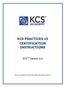 KCS PRACTICES v5 CERTIFICATION INSTRUCTIONS