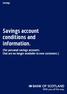 Savings account conditions and information.