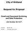 City of Kirkland. Request for Proposal