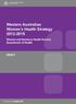 Western Australian Women s Health Strategy 2012-2015