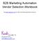 B2B Marketing Automation Vendor Selection Workbook