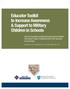 Educator Toolkit to Increase Awareness & Support to Military Children in Schools