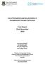 Use of Simulated Learning Activities in Occupational Therapy Curriculum. Final Report 22nd November 2010
