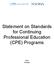 Statement on Standards for Continuing Professional Education (CPE) Programs
