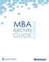MBA GUIDE ELECTIVES 2015/2016