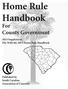 Home Rule Handbook. For County Government. 2014 Supplement File With the 2013 Home Rule Handbook. Published by South Carolina Association of Counties