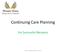 Continuing Care Planning