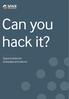 Can you hack it? Opportunities for Graduates and Interns