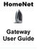 HomeNet. Gateway User Guide