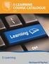 E-LEARNING COURSE CATALOGUE 2015