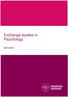Exchange studies in Psychology