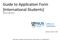 Guide to Application Form [International Students]