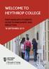 WELCOME TO HEYTHROP COLLEGE