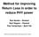 Method for improving Return Loss in order to reduce PHY power Ron Nordin Panduit Bob Wagner Panduit Paul Vanderlaan Berk-Tek