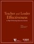 Effectiveness in High-Performing Education Systems