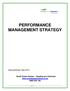 PERFORMANCE MANAGEMENT STRATEGY