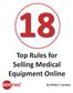 Top Rules for Selling Medical Equipment Online