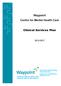 Waypoint Centre for Mental Health Care Clinical Services Plan