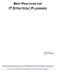 IT STRATEGIC PLANNING